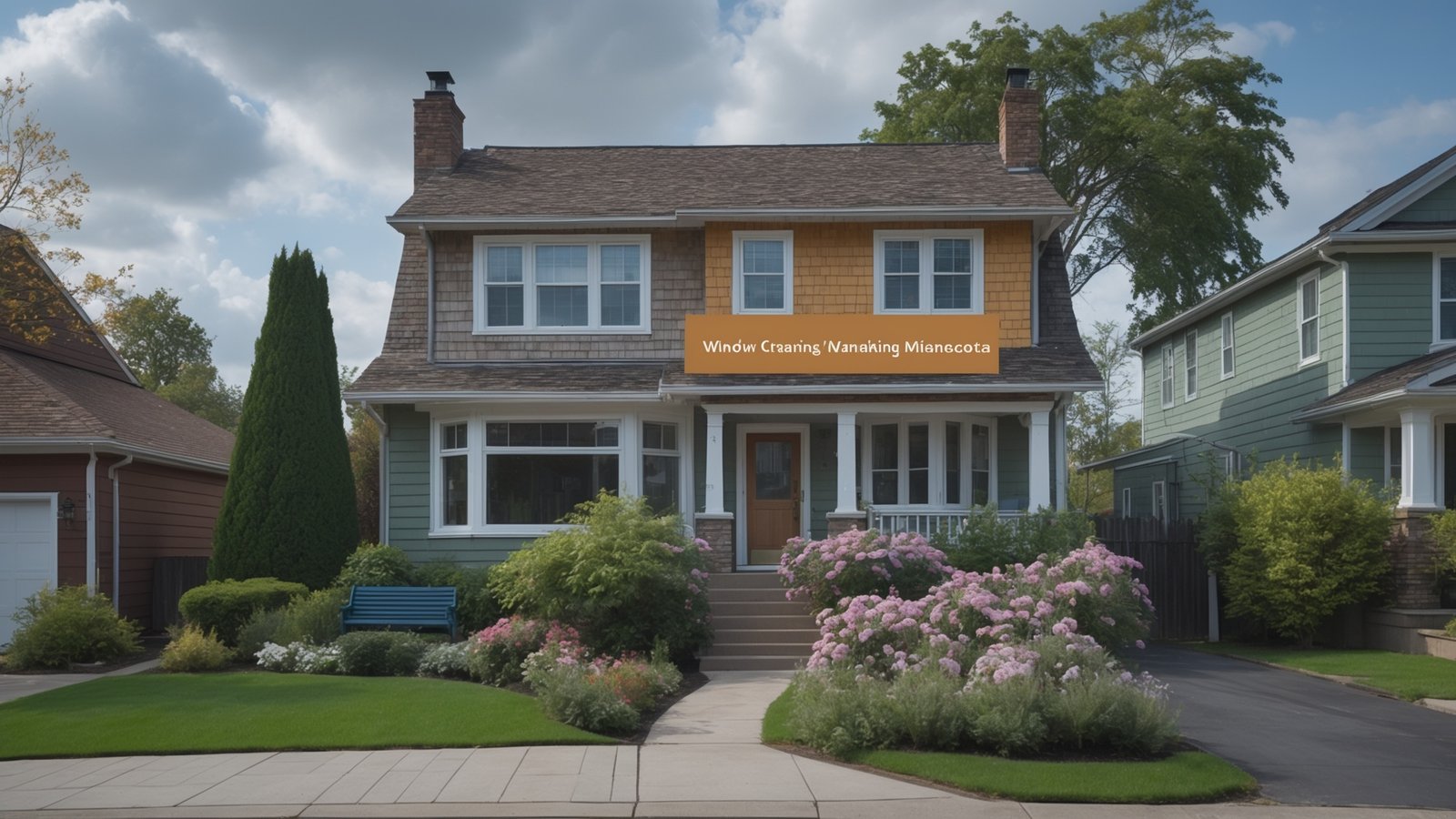Soft washing vinyl siding on residential home exterior